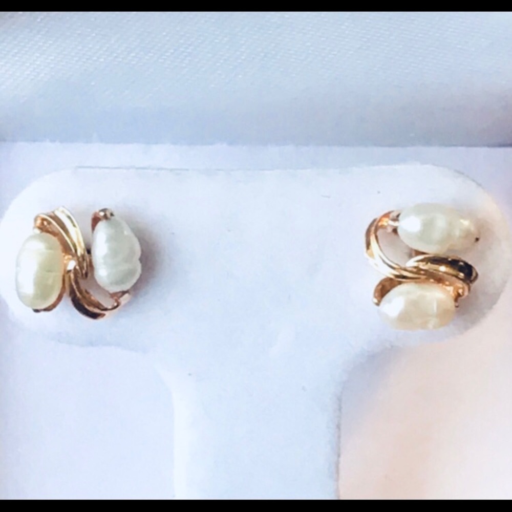 ❌❌❌SOLD❌❌❌VINTAGE SOLID 14KT GOLD FREASH WATER PEARL EARRINGS. FINAL PRICE. - Picture 8 of 12